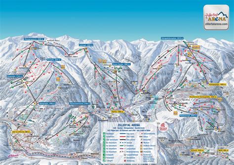 Zillertal Arena Skigebied Met 147km Piste In Oostenrijk