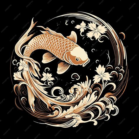 Premium Vector Koi Fish Silhouette Vectoer Illustration