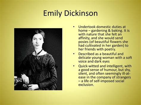 Ppt Emily Dickinson Powerpoint Presentation Free Download Id1561888