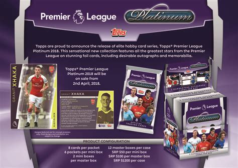 2018 Topps Premier League Platinum Soccer Cards