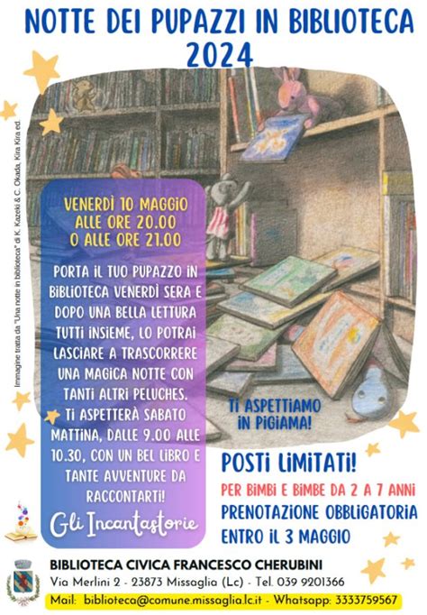 Missaglia Il E Maggio La Notte Dei Pupazzi In Biblioteca