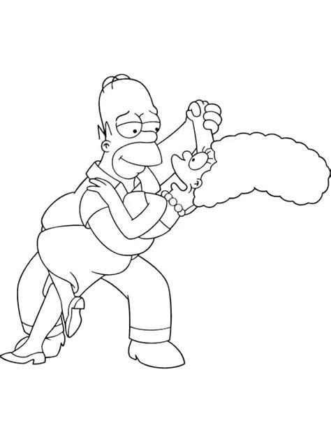 Coloriage Simpson Gratuit Les Personnages Imprimer