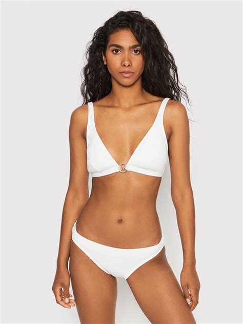 MICHAEL Michael Kors Dół od bikini Solids Classic MM8H142 Biały Modivo pl