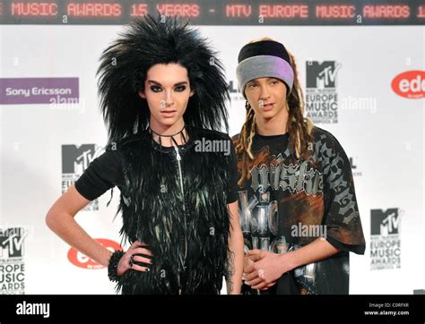 Bill Kaulitz And Tom Kaulitz Of Tokio Hotel Mtv Europe Music Awards 2008 Held At The Echo Arena