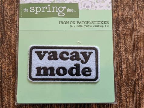 Iron On Patchsticker Vacay Mode Etsy