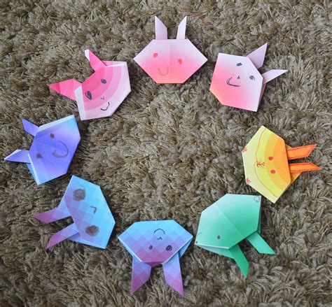 A school of fish: Bunny Origami