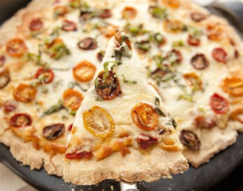 Gluten Free Pizza With Roasted Heirloom Tomatoes