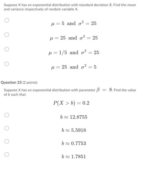 Solved Suppose X Has An Exponential Distribution With Chegg