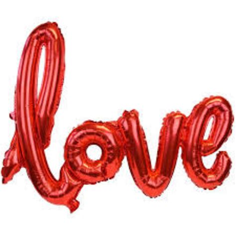 Foil Balloon Script Phrase Love Red POP Party Supply