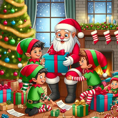 Santa with elves by shk28 on DeviantArt