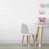 Papel Pintado Infantil Stars Gris Mostaza Infantdeco