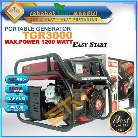 Jual GENSET TGR3000 TIGER 1200 WATT 4 TAK Shopee Indonesia