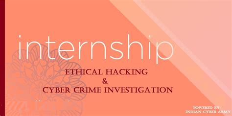 Summer Internship On Ethical Hacking And Cyber Crime Investigation