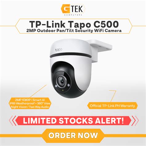 Tp Link Tapo C Outdoor Pan Tilt Security P Wifi Cctv Camera