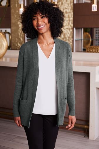 Port Authority Womens Easy Care Open Front Cardigan Sweater Product