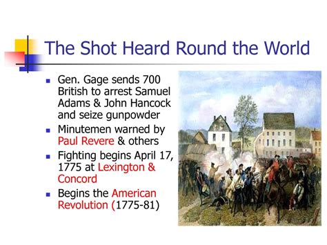 The Shots Heard Round The World Ppt Download