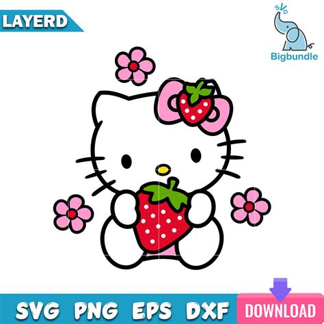 Strawberry Hello Kitty Svg Hello Kitty Svg Cartoon Svg Sg19062373