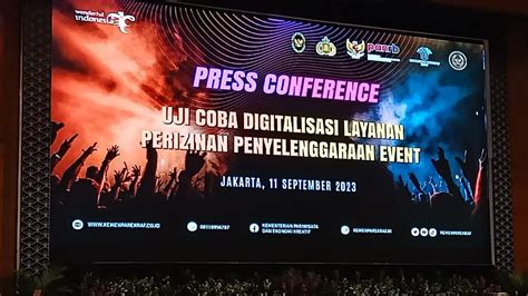 Uji Coba Digitalisasi Perizinan Event Dimulai Di 15 Venue Sandiaga Uno