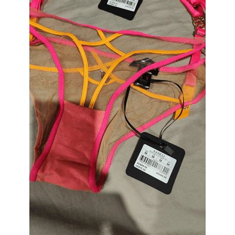 Nwt Honey Birdette Saskia Piece Set Hot Pink Depop
