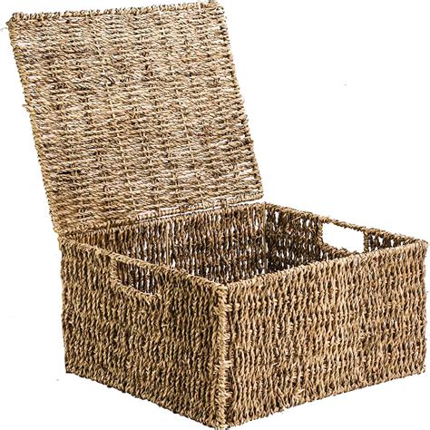 Seagrass Storage Basket With Lid