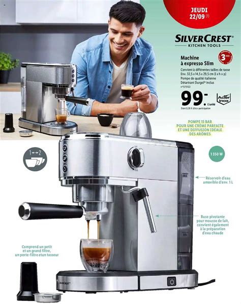 Promo Machine Expresso Slim Silvercrest Chez Lidl Icatalogue Fr