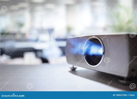 Presentation with Lcd Video Projector in Office Stock Photo - Image of ...