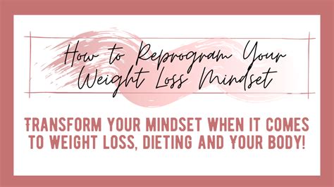 How To Reprogram Your Weight Loss Mindset Snacks And Serotonin