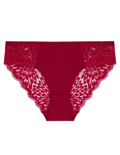 Damskie majtki figi bikini z koronkowym wykończeniem 6 pak