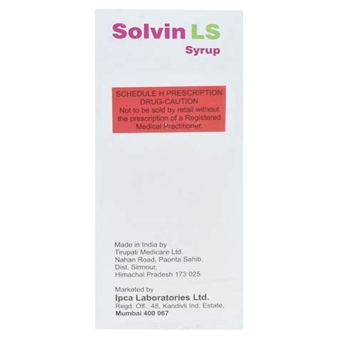 Solvin Ls Syrup Ml Price Uses Side Effects Netmeds