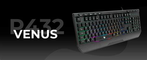 Teclado Gamer Pichau P432 Venus RGB ABNT2 Preto PGK P432VN RGB01