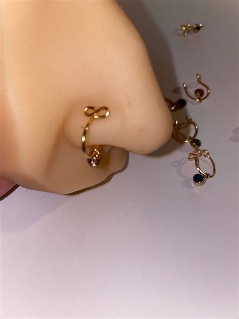 Rhinestone Nose Cuff Etsy