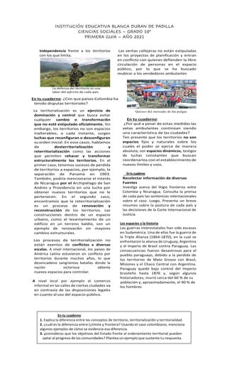 PRIMERA GUIA GRADO 10 2021 Pdf