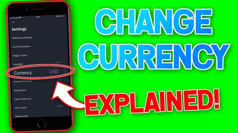 How To Change Currency On Binance App Website Youtube