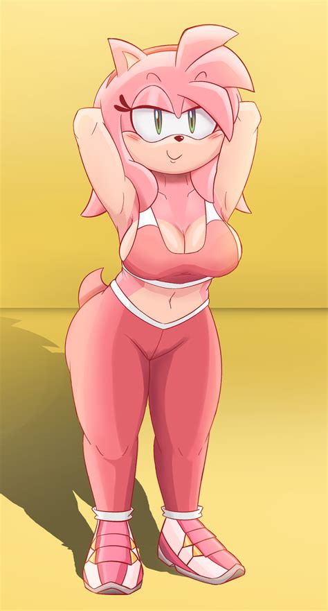 Rule 34 1girls Amy Rose Armpits Arms Behind Back Arms Behind Head