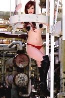 Vanessa Lake Posing Naked In The Oil Refinery Plant