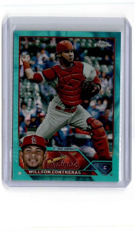 Topps Chrome Aqua Shimmer Refractor Willson Contreras St