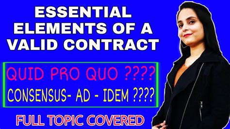 Quid Pro Quo Meaning Consensus Ad Idem Meaning Quid Pro Quo