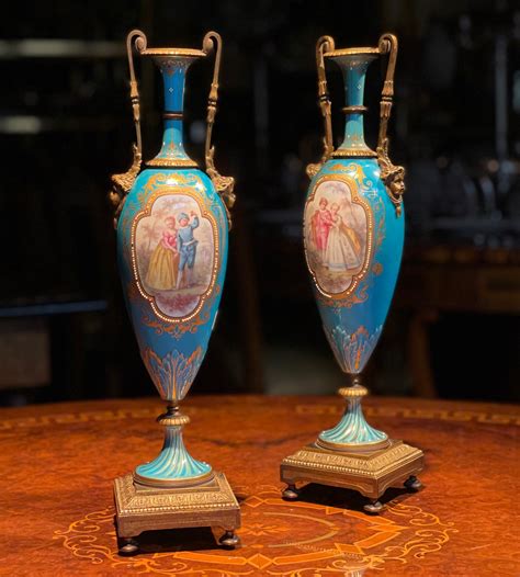 PAIR OF SEVRES PORCELAIN VASES | Athens Antiques