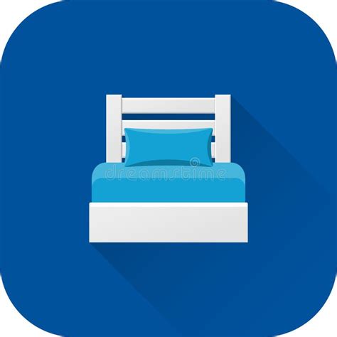 Icono De La Cama En Diseño Plano Ilustración Del Vector Ilustración del