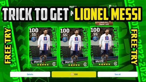 Trick To Get 100 Rated Lionel Messi POTW Working Trick Efootball 23