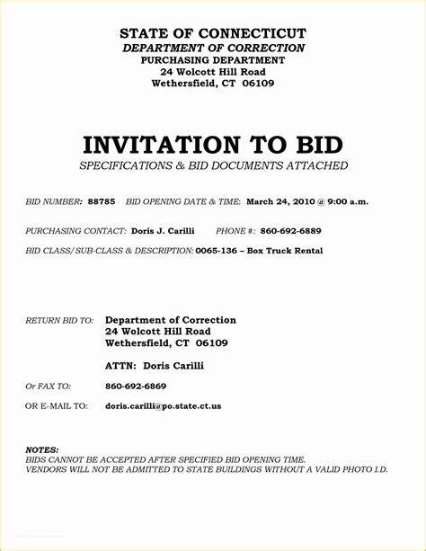 Bid Memo Template