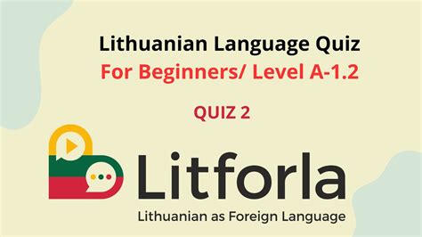 Lithuanian Language Quiz 2 A1 2 Level Test Your Grammar And