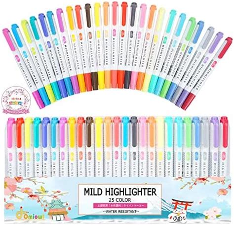 Amazon Dacono Double Ended Pastel Highlighters 25 Assorted