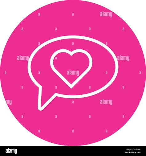 Happy Valentines Day Speech Bubbles With Hearts Block And Line Style