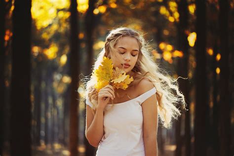 Wallpaper Blonde Face Dress Women Outdoors No Bra Bokeh Tanned