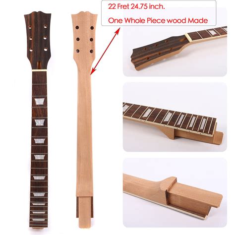 Unfinished Guitar Neck 22fret 24 75inch Mahogany Rosewood Fretboard One Piece Ebay