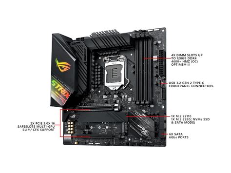 ASUS ROG STRIX Z490 G GAMING WI FI LGA 1200 Micro ATX Intel