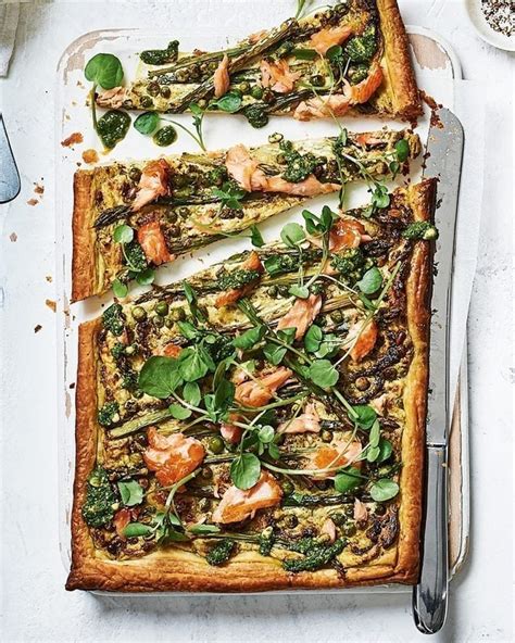 Hot Smoked Salmon And Asparagus Tart Recipe Delicious Magazine