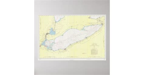 Vintage Map Of Lake Erie 1955 Poster Zazzle