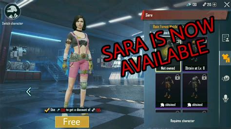 How To Get Sara Character In Pubg Mobile How To Unlock Sara Character